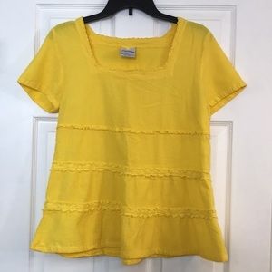 Dunes Square Neck Short Sleeve Top-Size M